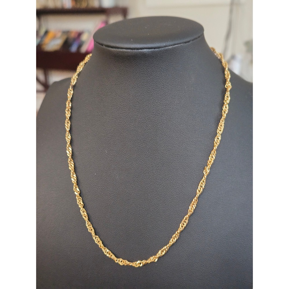 Crown Trifari Gold-Tone Rope Necklace Vintage